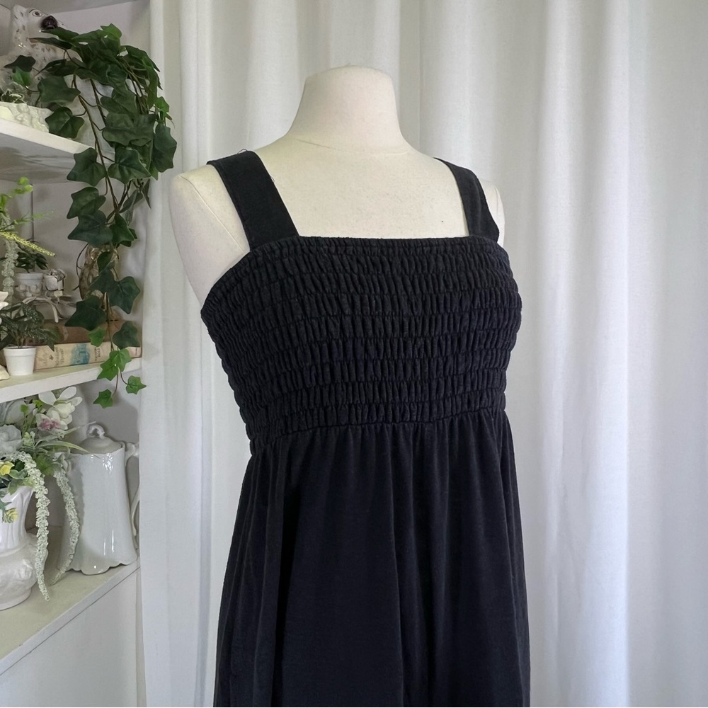 Free People Beach  Black Smocked Jumpsuit - Picture 7 of 16